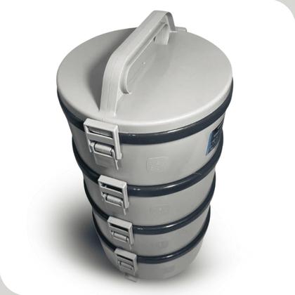 Imagem de Marmita Termica Com e Sem Divisoria Kit 4 Peças 1,5L Alça Trava Soprano