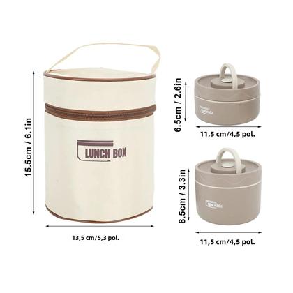 Imagem de Marmita Térmica De Aço Inoxidável 304 Selada Multifuncional Portátil Com Bolsa