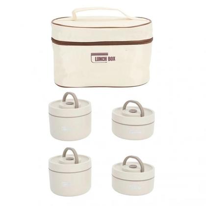 Imagem de Marmita Térmica De Aço Inoxidável 304 Selada Multifuncional Portátil Com Bolsa