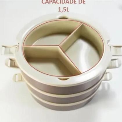Imagem de Marmita Térmica Dupla Refeição Almoço Comida Marmitex