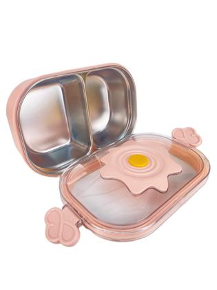 Imagem de Marmita Térmica Infantil Aço Inoxidável Com 2 Compartimentos