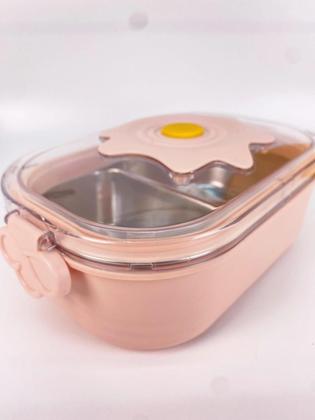 Imagem de Marmita Térmica Infantil Aço Inoxidável Com 2 Compartimentos