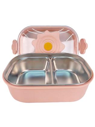 Imagem de Marmita Térmica Infantil Aço Inoxidável Com 2 Compartimentos