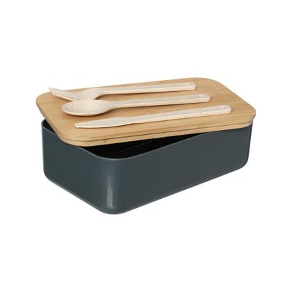 Imagem de Marmiteiro De Fibra de Bambu Cinza 900ML Pote de Mantimentos