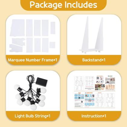 Imagem de Marquee Light Up Numbers imprsv Mosaic 91 cm para 40º aniversário