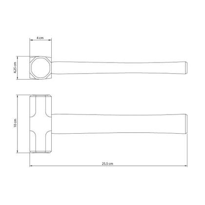 Imagem de Marreta Oitavada 1000 G Tramontina Basic Com Cabo De Madeira Tramontina