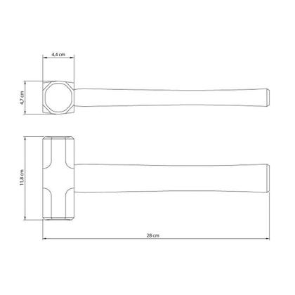 Imagem de Marreta Oitavada 1500 G Tramontina Basic Com Cabo De Madeira Tramontina