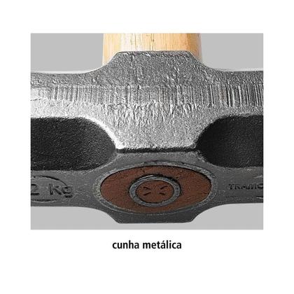 Imagem de Marreta Oitavada 3000 G Tramontina Basic Com Cabo De Madeira Tramontina