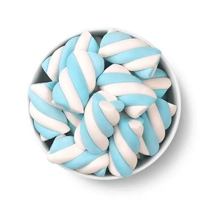 Imagem de Marshmallow Twist Azul e Branco Baunilha 250gr