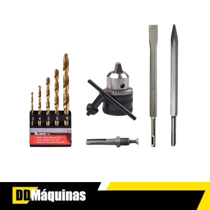 Imagem de Martelete Combinado Sds Hr2470 800w 110v Makita + Kit Ferramentas