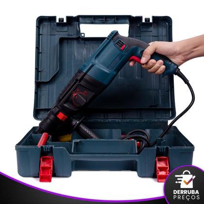 Imagem de Martelete Furadeira Impacto 1200W 12 Peças Maleta - Nakasaki