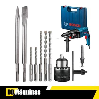 Imagem de Martelete Perf Rompedor 820w 220V Gbh 2-24 D Bosch Com Acessórios Cor Azul-aço Frequência 60