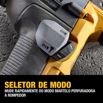Imagem de Martelete Perfurador DeWalt DCH172B-B3  ATOMIC 20V Max com Bateria 4Ah e Carregador