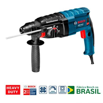 Imagem de Martelete Perfurador e Rompedor SDS Plus 820W 220V com Kit brocas GBH 2-24 D BOSCH