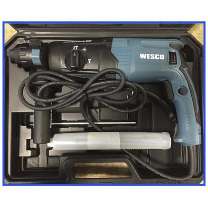Imagem de Martelete Perfurador e Rompedor Wesco 900W 3,2J, SDS Plus com Maleta, Brocas, Ponteiro, Talhadeira, Mandril  Profissional  WS3228K