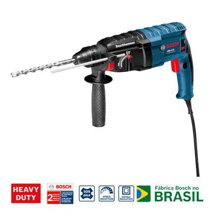 Imagem de Martelete Perfurador Rompedor Bosch, 820W, 2.7J, SDS Plus, com Acessórios Essenciais Profissional  GBH224 Sem Maleta