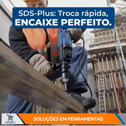 Imagem de Martelete Perfurador Rompedor GBH 224 D Bosch 790W 2,7J 127V SDS Plus Sem Maleta Com 5 Brocas Concreto Aço e Madeira Obras e Reformas Profissional