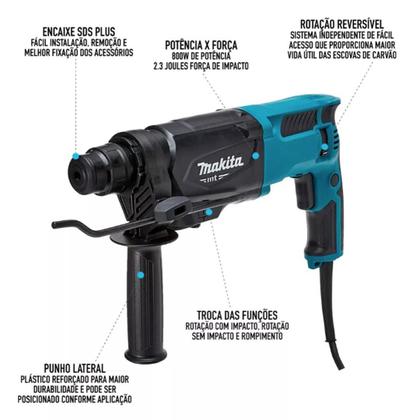 Imagem de Martelete Romped Sds-Plus 800W M8701Zb + Kit Brocas 110V