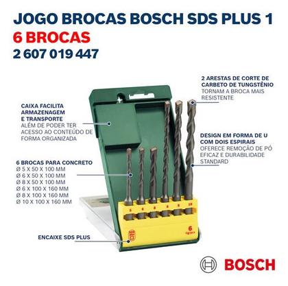 Imagem de Martelete Rompedor Bosch Gbh 220 + Kit Sds Plus 6 Pcs 220v