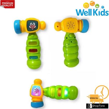 Imagem de Martelinho Baby Musical Chocalho C/ Som E Luz - Wellkids