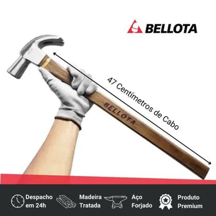 Imagem de Martelo Bellota 35MM Original cabo longo e Cinto Arriata Reforçado