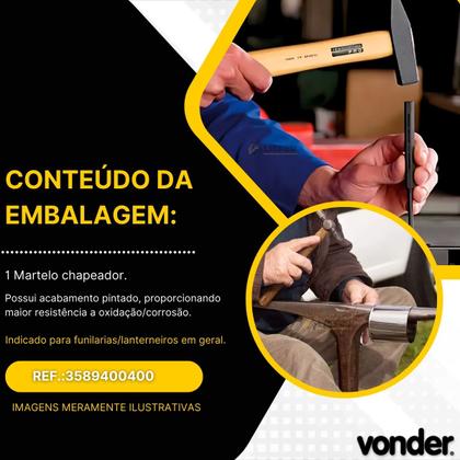 Imagem de Martelo Chapeador Ponta Curta - Vonder