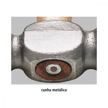 Imagem de Martelo de Bola 500 g Tramontina Basic com Cabo em Madeira Envernizada