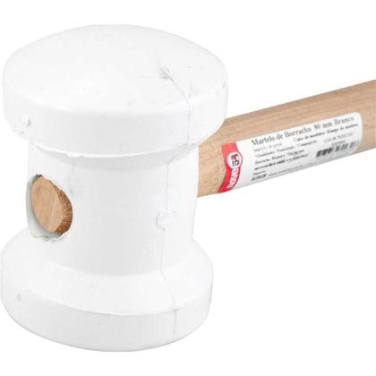 Imagem de Martelo De Borracha 80mm Branco Nove54