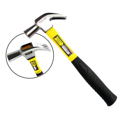 Imagem de Martelo De Unha Profissional 25mm Cabo Fibra Antiderrapante Uso Doméstico E Obra