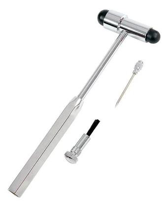 Imagem de Martelo Fisioterápico Neurológico Buck De Reflexo De Aço Cirurgico