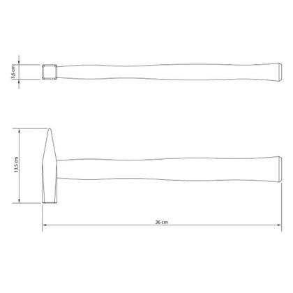 Imagem de Martelo Pena 1000 G Tramontina Basic Com Cabo Em Madeira Envernizada Tramontina