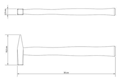 Imagem de Martelo Pena 300 G Tramontina Basic Com Cabo Em Madeira
