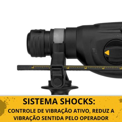 Imagem de Martelo Perfurador 5/8" 20V ATOMIC - 3J de Impacto, Sistema SHOCKS e LED para Alta Visibilidade - Ref.: DCH263B