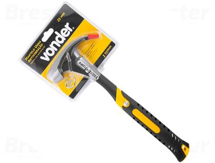 Imagem de Martelo Unha Anti Vibração Em Aço Cromo Molibdênio Cabo Emborrachado Para Marcenaria Carpintaria Vonder