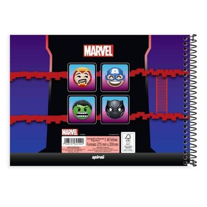 Imagem de Marvel Emoji Caderno Cartografia e Desenho Capa Dura 48 fls Spiral