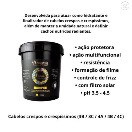 Imagem de Máscara 2x1 Hidrata & Define Cachos Naturais 450 g + Geléia 250 g Arvensis