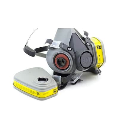 Imagem de Mascara 3M 6200 com Filtros 6003 para Odores e Gases Acidos
