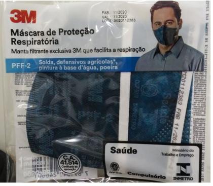 Imagem de Mascara 3m 9820 pff2 azul ( kit com 03 peças ) 