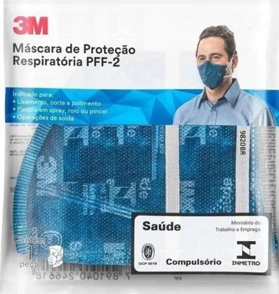 Imagem de Mascara 3m 9820 pff2 azul ( kit com 03 peças ) 