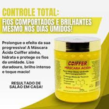 Imagem de Máscara Ácida Coiffer 500grs Ácido Cítrico Efeito Liso Prolongado Anti Umidade e Hidrata Pós Química