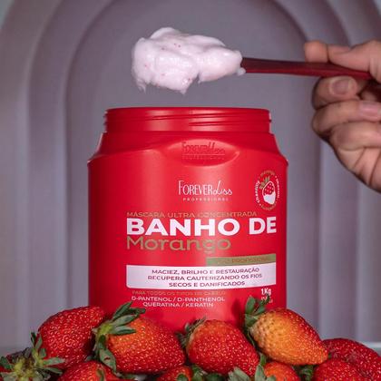 Imagem de Máscara Banho De Verniz Morango Forever Liss 1kg