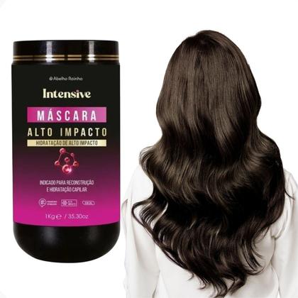 Imagem de Máscara Capilar Alto Impacto Rendimento Reconstrução Hidratação Dos Cabelos Intensive Abelha Rainha 1kg REF 4113