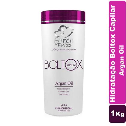 Imagem de Máscara Capilar Boltox Profissional de Argan Oil Force Cosméticos 1Kg Redutor de Volume