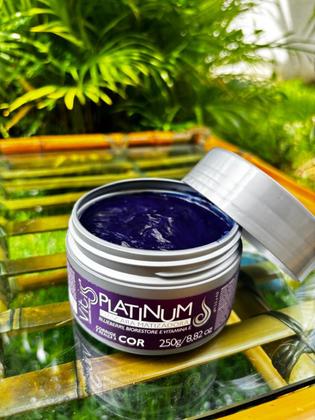 Imagem de Mascara capilar hidratação Vitiss Platinum 250g matizadora cabelos loiros luzes