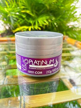 Imagem de Mascara capilar hidratação Vitiss Platinum 250g matizadora cabelos loiros luzes