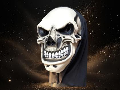 Imagem de Máscara Caveira assustadora Maquiavélica  de Látex