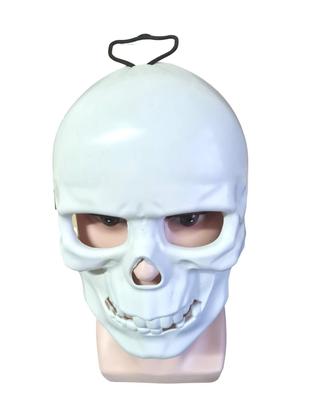 Imagem de Mascara Caveira Branca De Plástico Fantasia Halloween