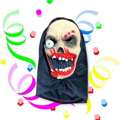 Imagem de Máscara Caveira Podre de látex com Capuz Festa Fantasia
