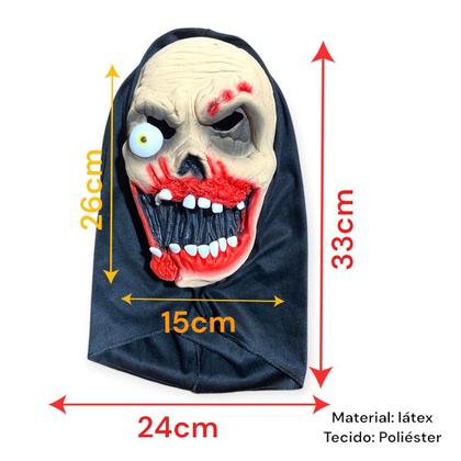 Imagem de Máscara Caveira Podre de látex com Capuz Festa Fantasia