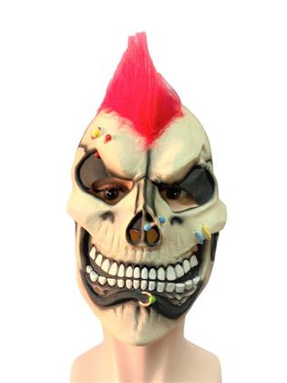 Imagem de Máscara Caveira Punk com Pelos Esqueleto Gótico Fantasia